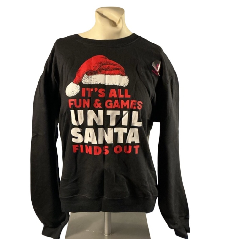 Wound Up Black Sweatshirt with Red Graphic